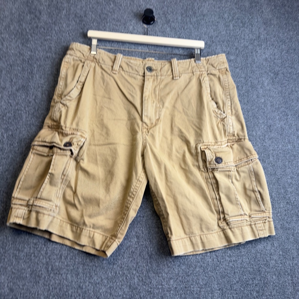 American Eagle Cargo Shorts Mens 36 Tan Classic Length Gorpcore Hiking Outdoor